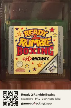 Ready 2 Rumble Boxing Game Boy Color, PAL cartridge label