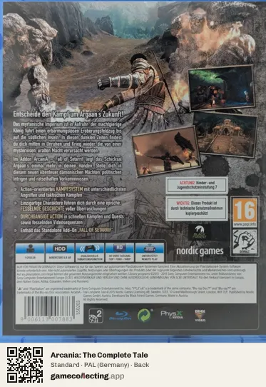 Arcania: The Complete Tale PlayStation 4, Germany box back