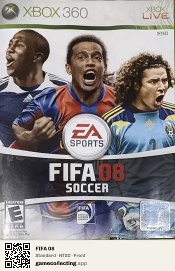 FIFA 08 Xbox 360, NTSC box front
