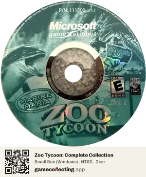 Zoo Tycoon: Complete Collection Computer, NTSC disc