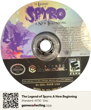 The Legend of Spyro: A New Beginning Nintendo GameCube, NTSC disc