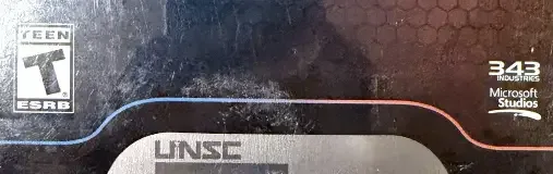 Halo 5: Guardians, the ESRB box on its front