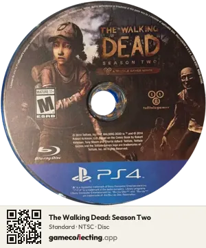 The Walking Dead: Season Two PlayStation 4, NTSC disc