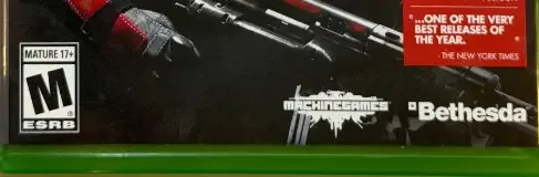 Wolfenstein: The New Order, the ESRB box on its front