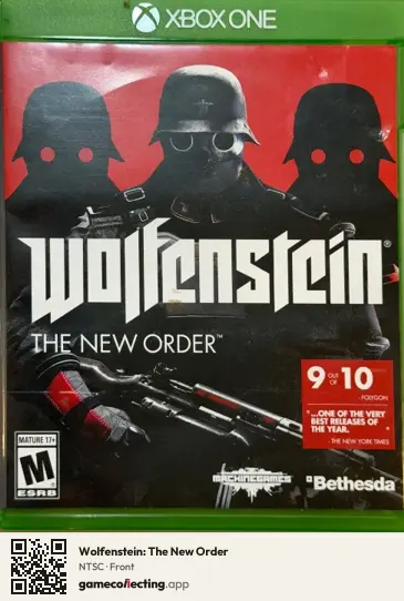 Wolfenstein: The New Order Xbox One, NTSC box front