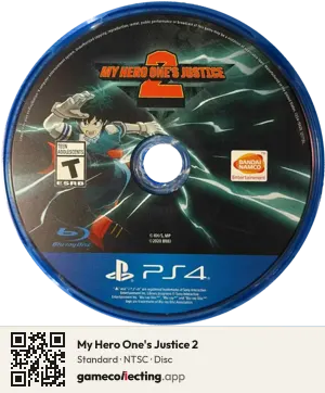 My Hero One's Justice 2 PlayStation 4, NTSC disc