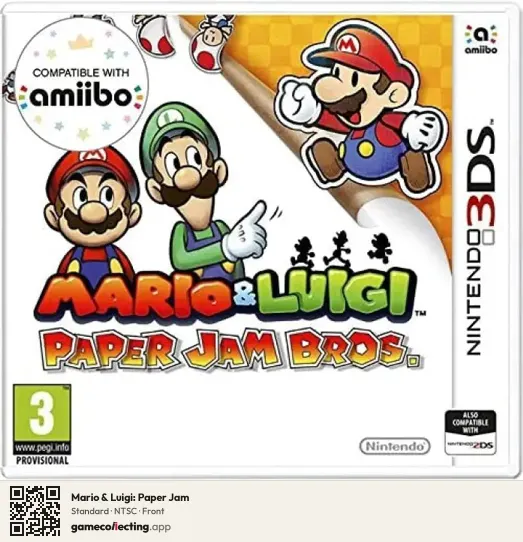 Mario & Luigi: Paper Jam Nintendo 3DS, NTSC box front
