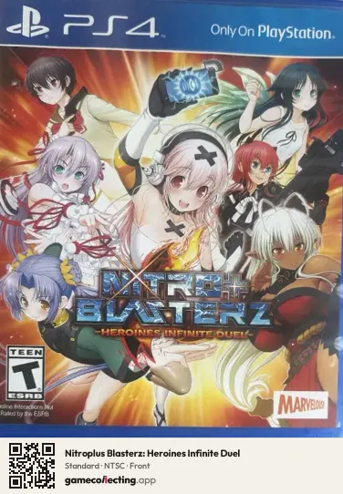 Nitroplus Blasterz: Heroines Infinite Duel PlayStation 4, NTSC box front