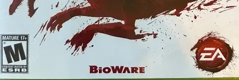 Dragon Age: Origins, the ESRB box on its front