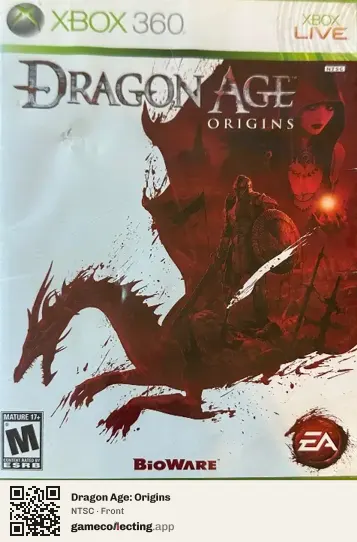 Dragon Age: Origins Xbox 360, NTSC box front