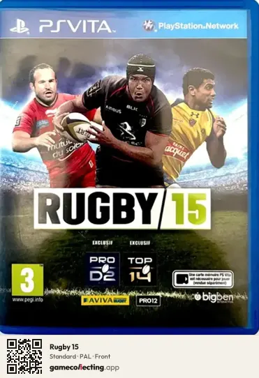 Rugby 15 PlayStation Vita, PAL box front