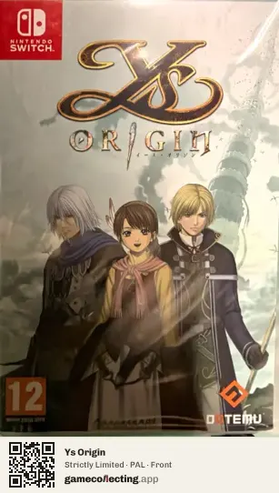 Ys Origin Nintendo Switch, PAL box front