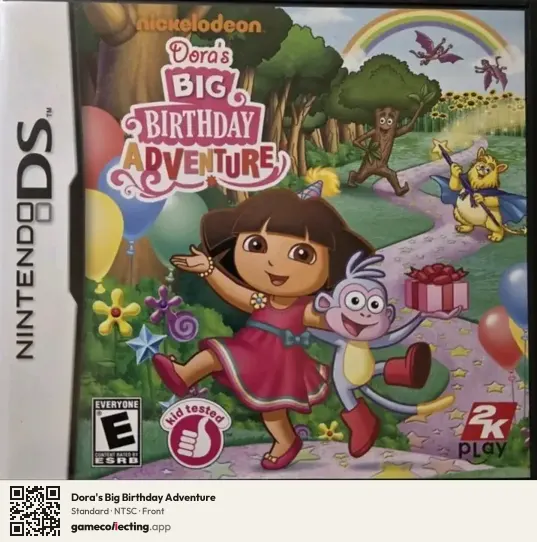 Dora's Big Birthday Adventure Nintendo DS, NTSC box front
