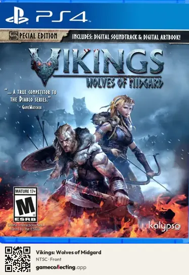 Vikings: Wolves of Midgard PlayStation 4, NTSC box front