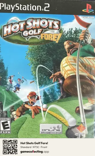 Hot Shots Golf Fore! PlayStation 2, NTSC box front