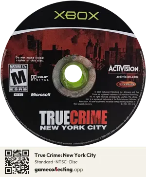 True Crime: New York City Xbox, NTSC disc