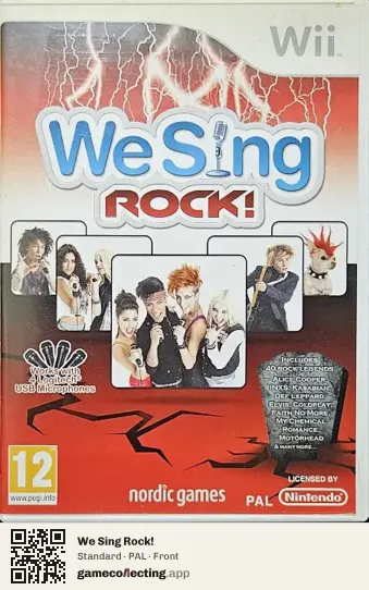 We Sing Rock! Nintendo Wii, PAL box front