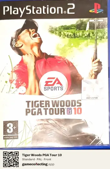 Tiger Woods PGA Tour 10 PlayStation 2, PAL box front