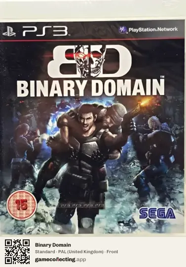 Binary Domain PlayStation 3, United Kingdom box front