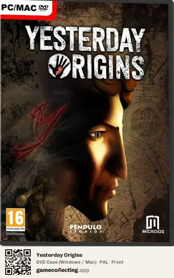 Yesterday Origins Computer, PAL box front