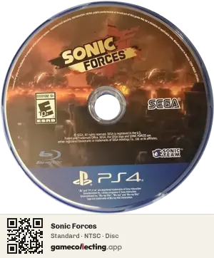 Sonic Forces PlayStation 4, NTSC disc