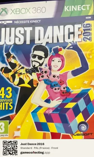 Just Dance 2016 Xbox 360, France box front