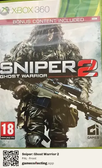 Sniper: Ghost Warrior 2 Xbox 360, PAL box front