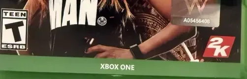 WWE 2K20, the ESRB box on its front
