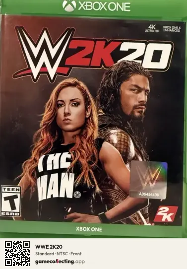 WWE 2K20 Xbox One, NTSC box front