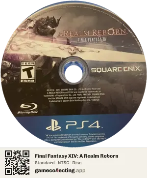 Final Fantasy XIV: A Realm Reborn PlayStation 4, NTSC disc