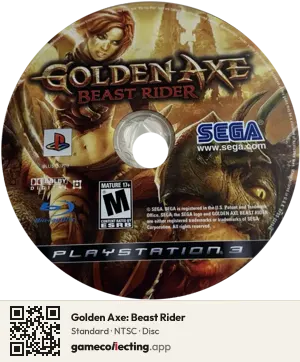 Golden Axe: Beast Rider PlayStation 3, NTSC disc