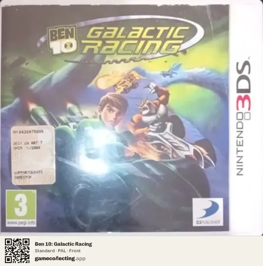 Ben 10: Galactic Racing Nintendo 3DS, PAL box front