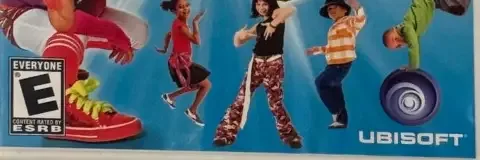 Just Dance Kids, the ESRB box on its front
