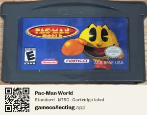Pac-Man World Game Boy Advance, NTSC cartridge label