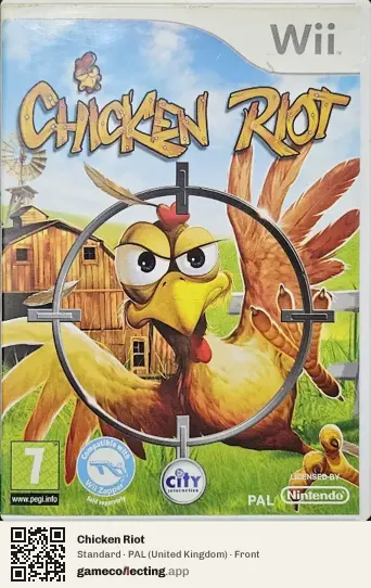 Chicken Riot Nintendo Wii, United Kingdom box front