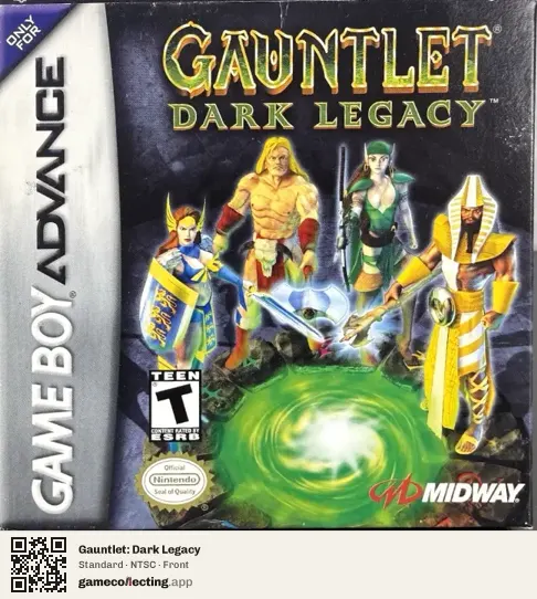 Gauntlet: Dark Legacy Game Boy Advance, NTSC box front