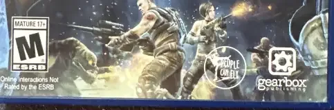 Bulletstorm: Full Clip Edition, the ESRB box on its front