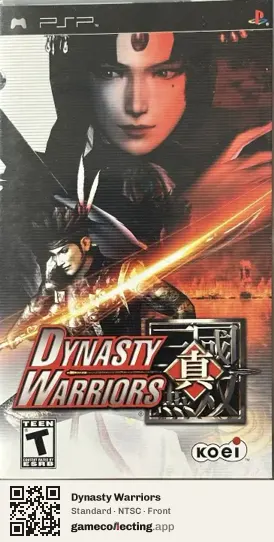 Dynasty Warriors PlayStation Portable, NTSC box front