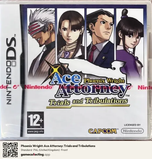 Phoenix Wright: Ace Attorney: Trials and Tribulations Nintendo DS, United Kingdom box front