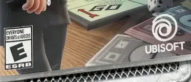 Monopoly 2024, the ESRB box on its front