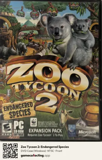 Zoo Tycoon 2: Endangered Species Computer, NTSC box front