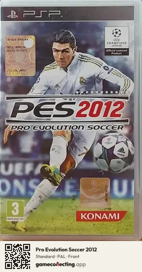 Pro Evolution Soccer 2012 PlayStation Portable, PAL box front