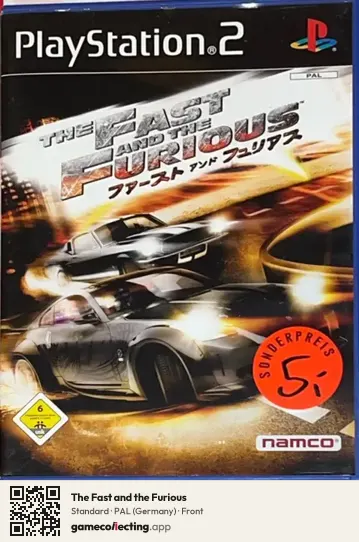 The Fast and the Furious PlayStation 2, Germany box front