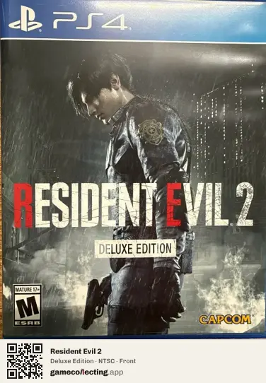 Resident Evil 2 PlayStation 4, NTSC box front