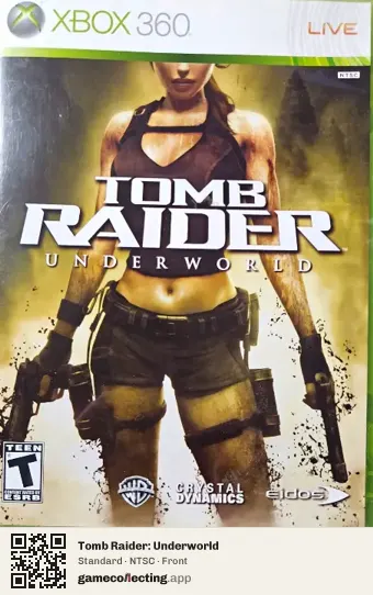 Tomb Raider: Underworld Xbox 360, NTSC box front