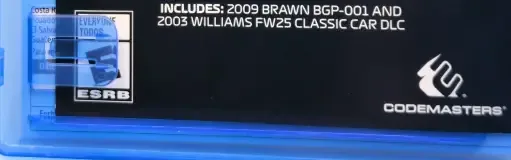 F1 2018, the ESRB box on its front
