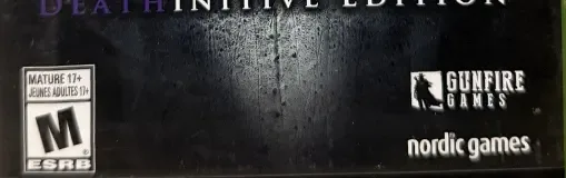 Darksiders II, the ESRB box on its front