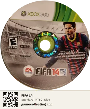 FIFA 14 Xbox 360, NTSC disc