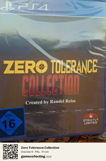 Zero Tolerance Collection PlayStation 4, PAL box front