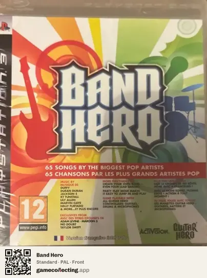 Band Hero PlayStation 3, PAL box front